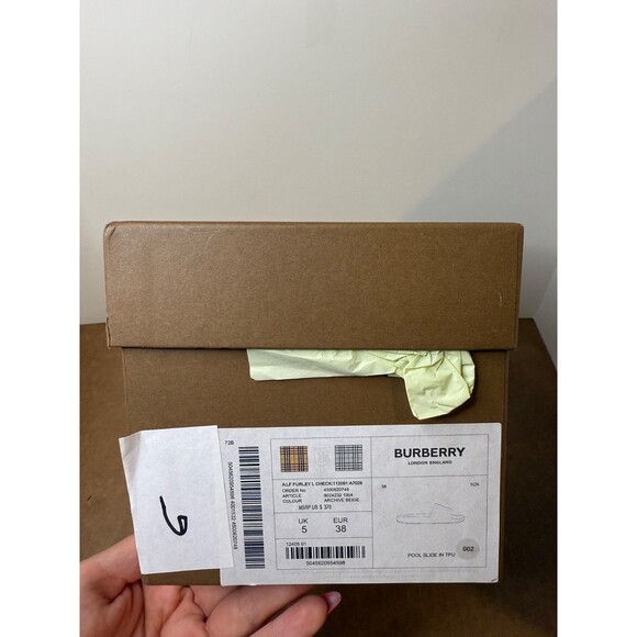 New Burberry Pool Slide in TPU Slide - Color Archive Beige - Size US 6, EUR 38 - Picture 6 of 7